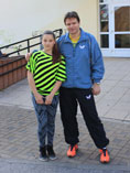 Lucka s trnerom Tiborom
                      po turnaji